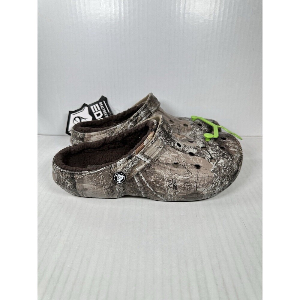 Size 8 Mens Crocs Classic Lined Realtree Edge Camo Casual Shoes 205377-280 NEW